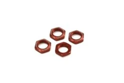 KYOSHO IFW472R SERRATED 1:8 WHEEL NUTS (4) - RED