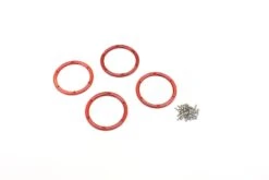 Kyosho ALUM WHEEL COVER RED (4)